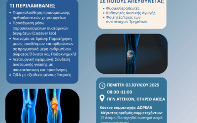 Εκπαιδευτικό Σεμινάριο Βιωματικής Ανατομίας & Κίνησης «Μύες σε Πρώτο Πλάνο: Αποκωδικοποιώντας τους Μηχανισμούς της Κίνησης»